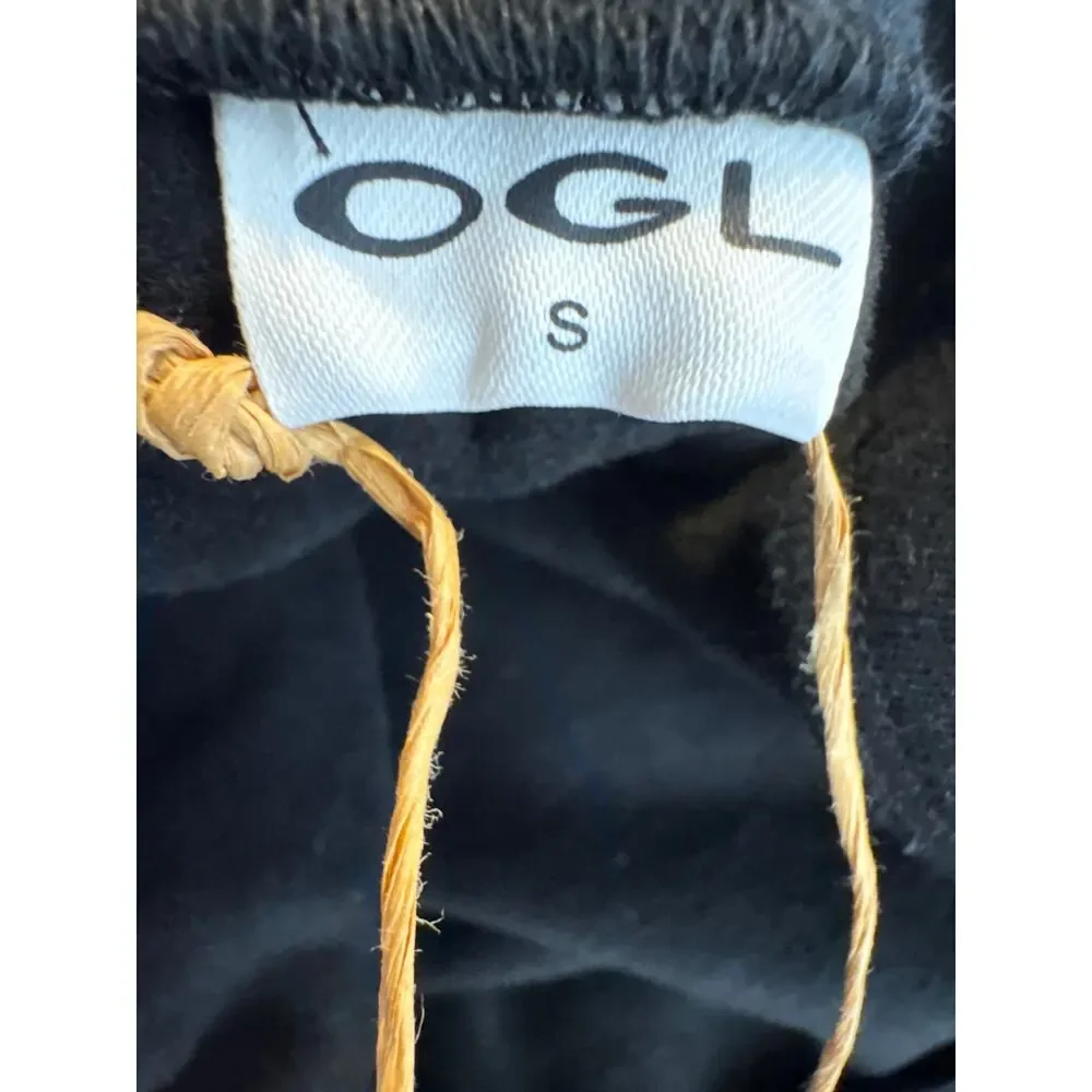 Brand New OGL Women's Size Small Black Max Warm Ruched Side Pencil Maxi Skirt - Picture 6 of 9